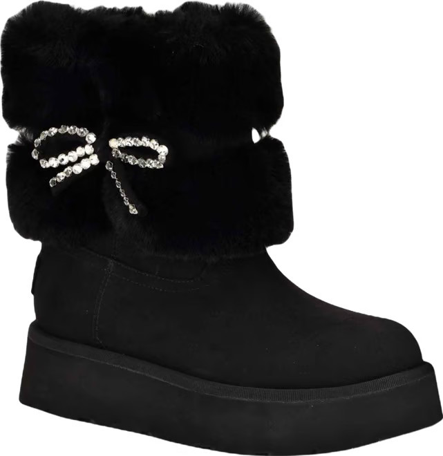 Women's Dowry Rhinestone Bow Cozy Winter Boots | Macy's