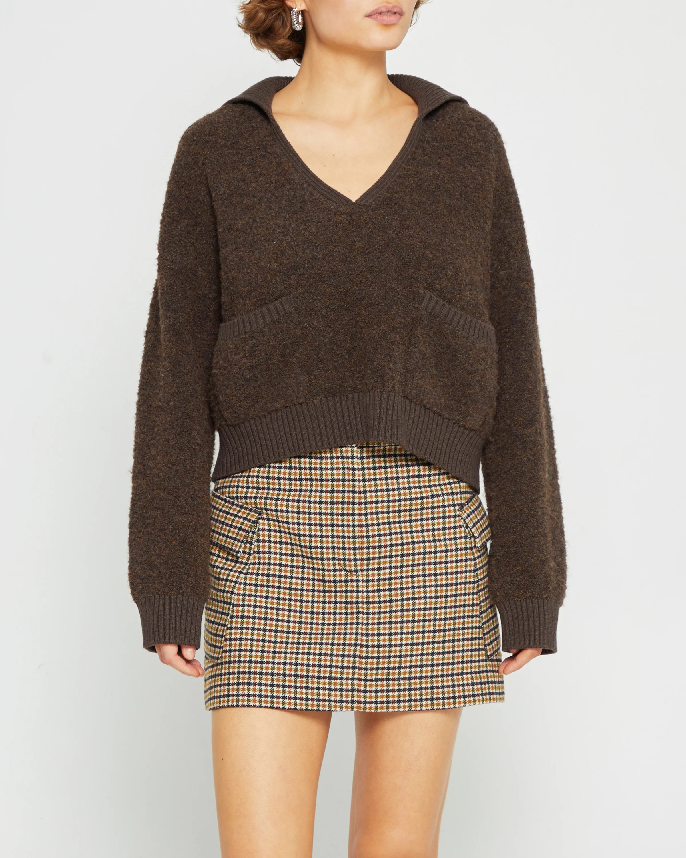 Hartley Collared Boucle Sweater | Few Moda