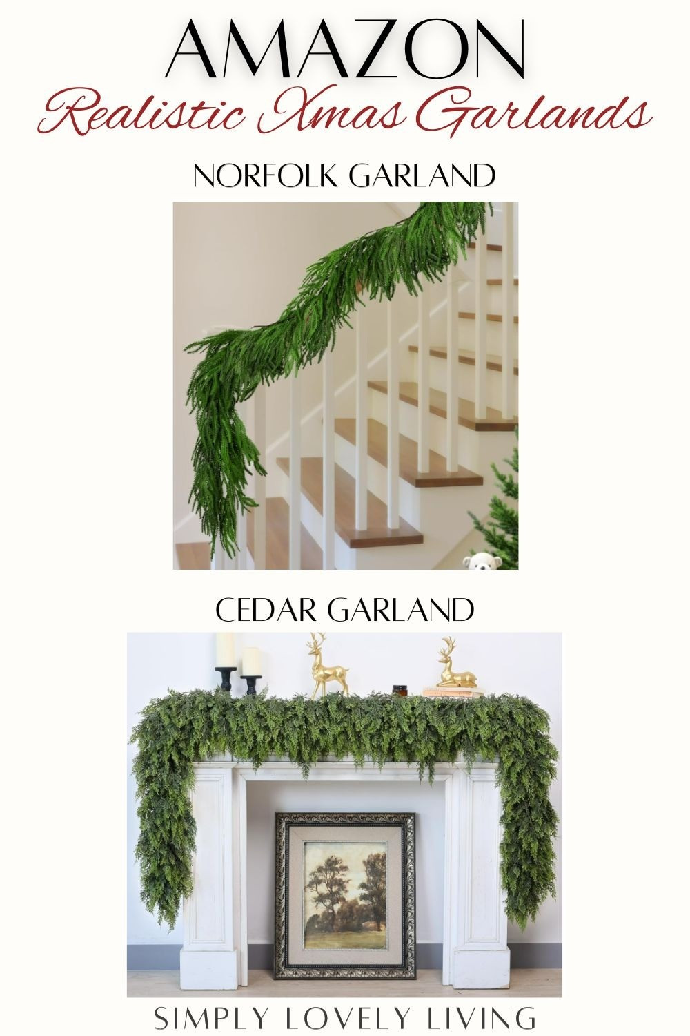 Amazon Christmas garlands. Realistic Christmas garland. Cedar garland. Norfolk garland. #Christmas #LTKfind

#LTKHoliday #LTKHome #LTKSeasonal