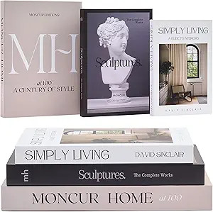 Decorative Coffee Table Books for Home Décor Accents Bookshelf Decor Mid Century Modern Fake Boo... | Amazon (US)