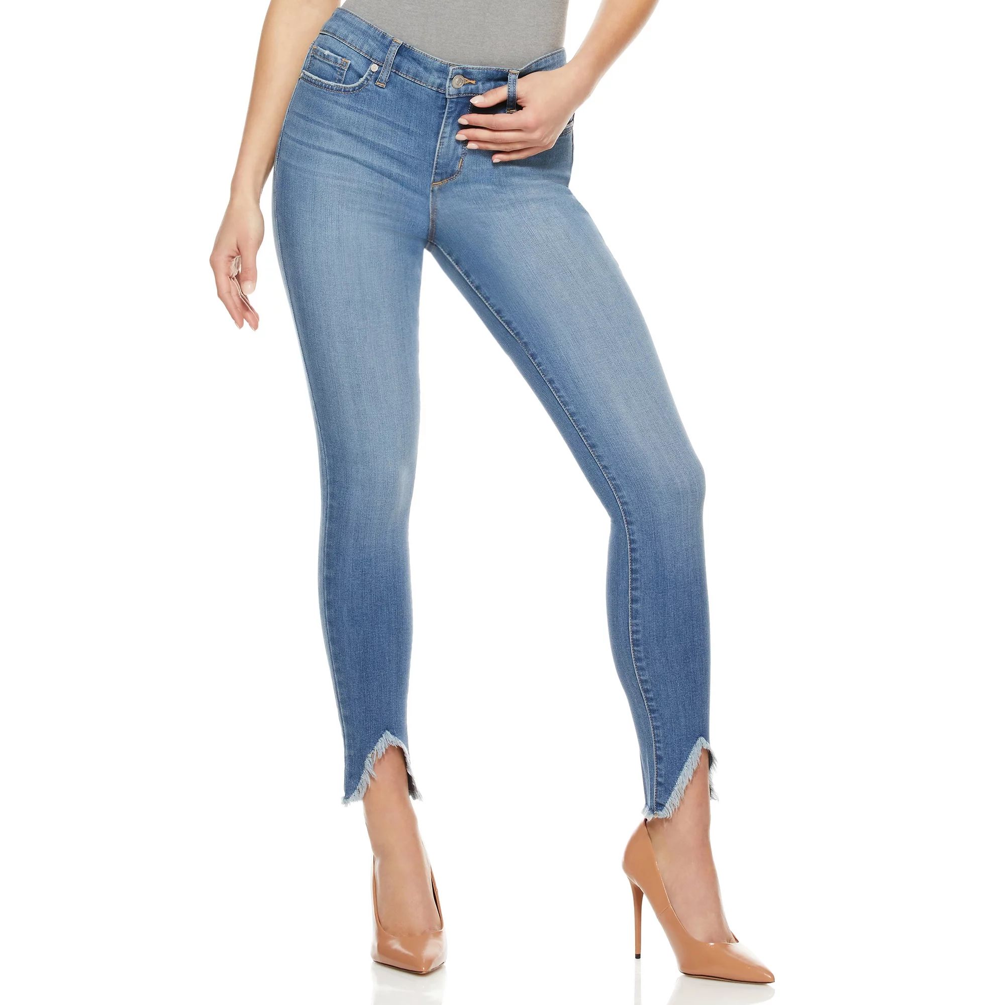 Sofia Jeans by Sofia Vergara Women’s Skinny Shark Bite Hem Jeans | Walmart (US)