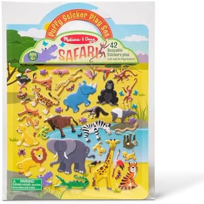 Melissa & Doug Puffy Sticker Play Set: Safari - 42 Reusable Stickers - FSC Certified | Amazon (US)
