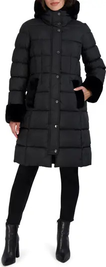 Faux Fur Trim Hooded Puffer Jacket | Nordstrom Rack
