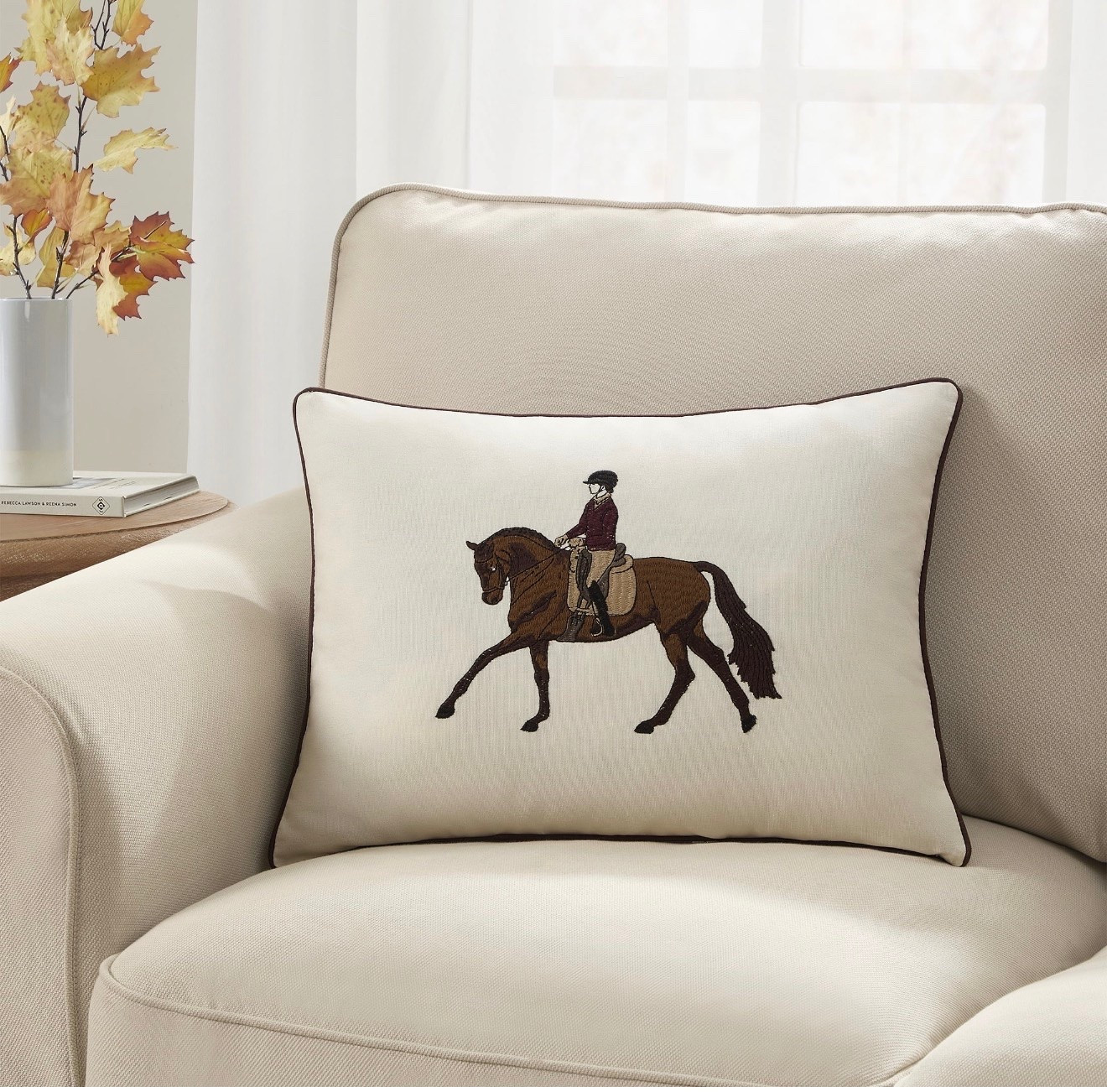 Fall Equestrian Decor 🐎🍂

This embroidered equestrian pillow cover is such a beautiful way to add a classic, preppy touch to your fall decor! 🤎🍁 The horse & rider detail, ivory cotton duck fabric, and subtle brown piping make it feel timeless and elevated without being over-the-top. Perfect for layering on a sofa, accent chair, bed, or bench. 🏡✨ And at just $14.98, it’s such a great budget-friendly find!

Preppy fall decor, equestrian home decor, horse lover decor, embroidered pillow cover, fall home accents, classic home decor, Southern home decor, cozy fall decorating, Walmart home finds, affordable home decor, equestrian style.

#LTKHome #LTKSeasonal #LTKmomlife