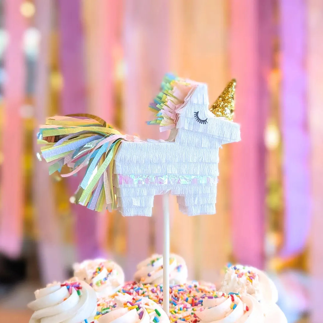 Unicorn Birthday Cake Topper, Pastel Unicorn Party, Four Ever Magical Birthday, Rainbow Unicorn, ... | Etsy (US)