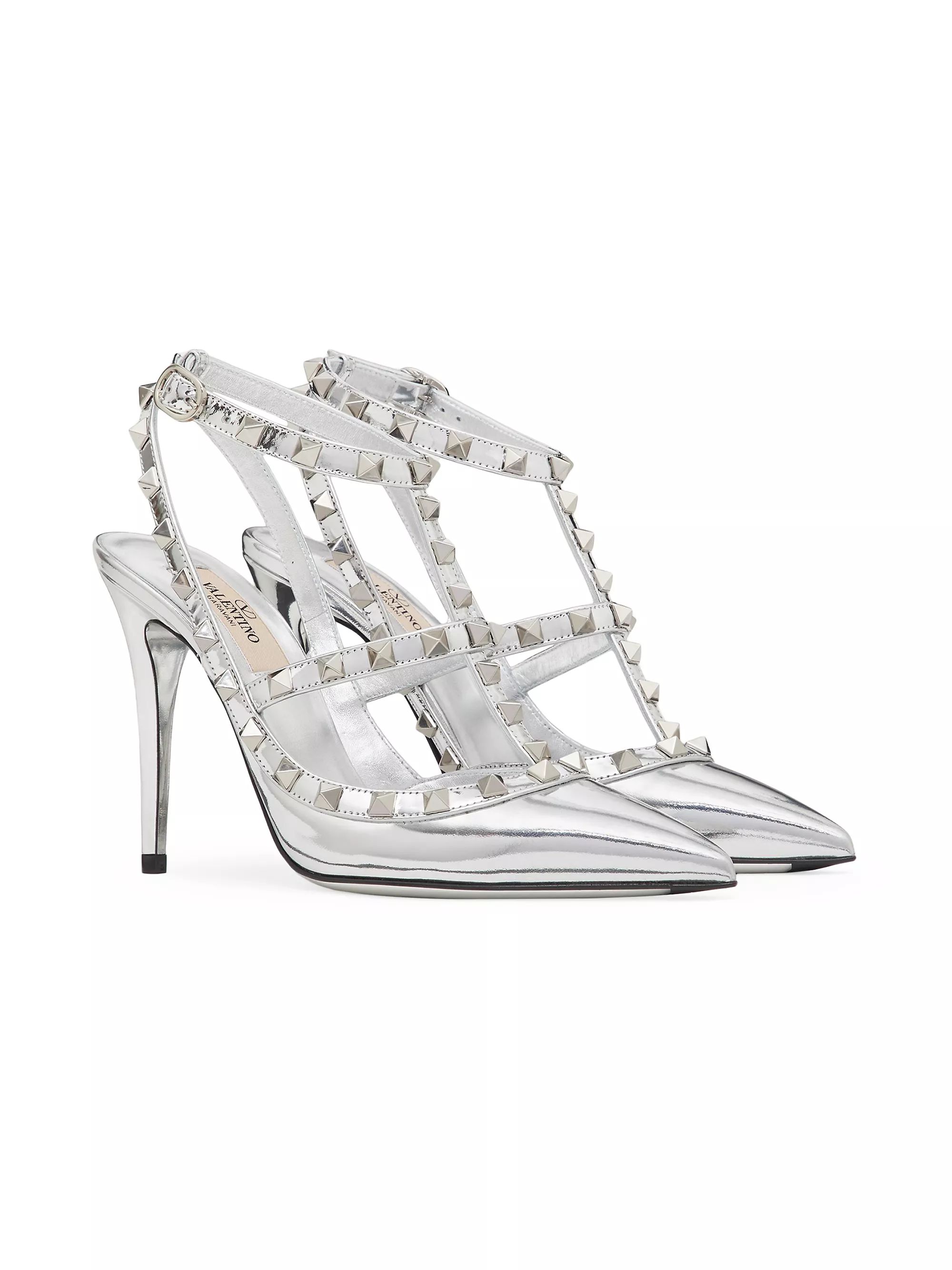 Rockstud Mirror-Effect Pumps With Matching Straps And Studs | Saks Fifth Avenue