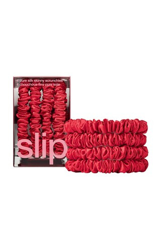 Slip Skinny Scrunchies Set Of 4 In Red | Revolve Clothing (Global)