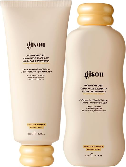 Gisou Honey Gloss Hair Wash Duo - Hydrating Shampoo & Conditioner with Fermented Mirsalehi Honey,... | Amazon (US)