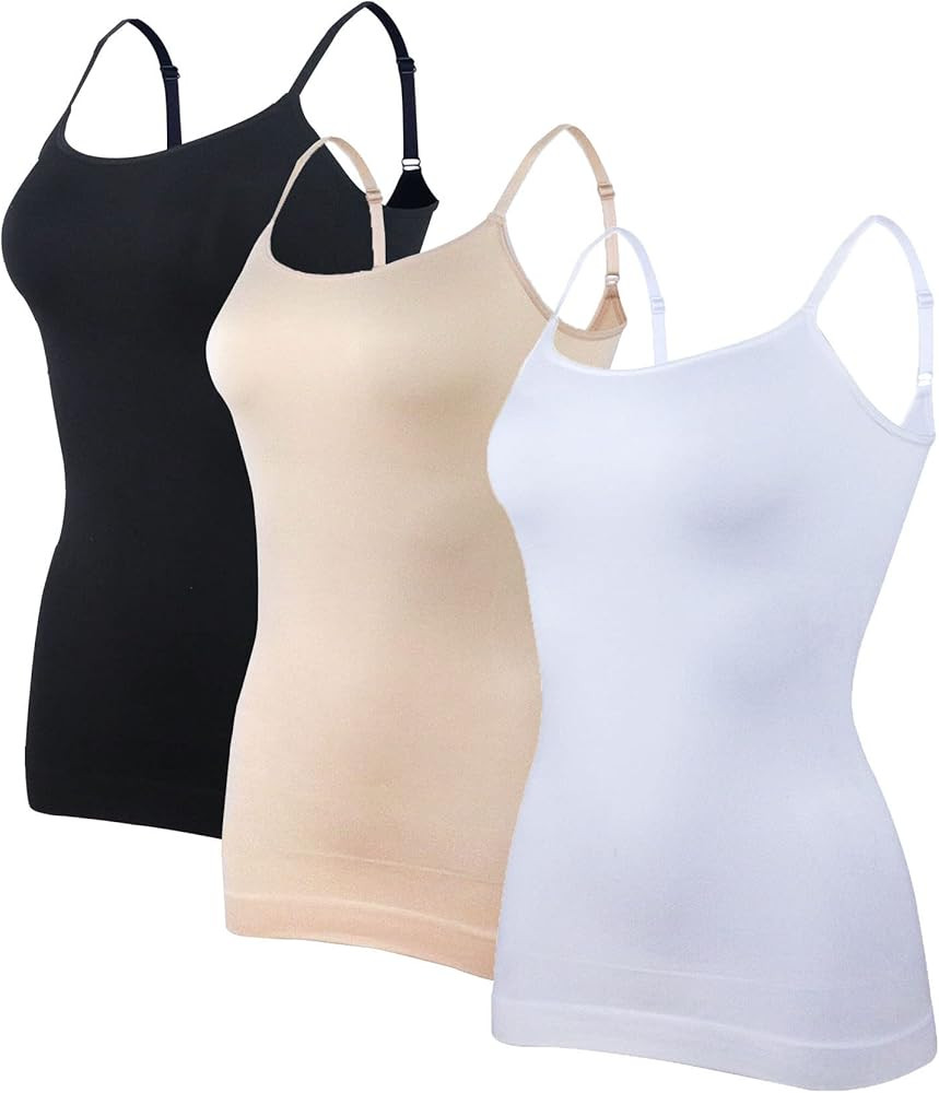 Reerneey Womens Shapewear Camisole with Adjustable Straps-Tummy Control Seamless Compression Tank... | Amazon (US)