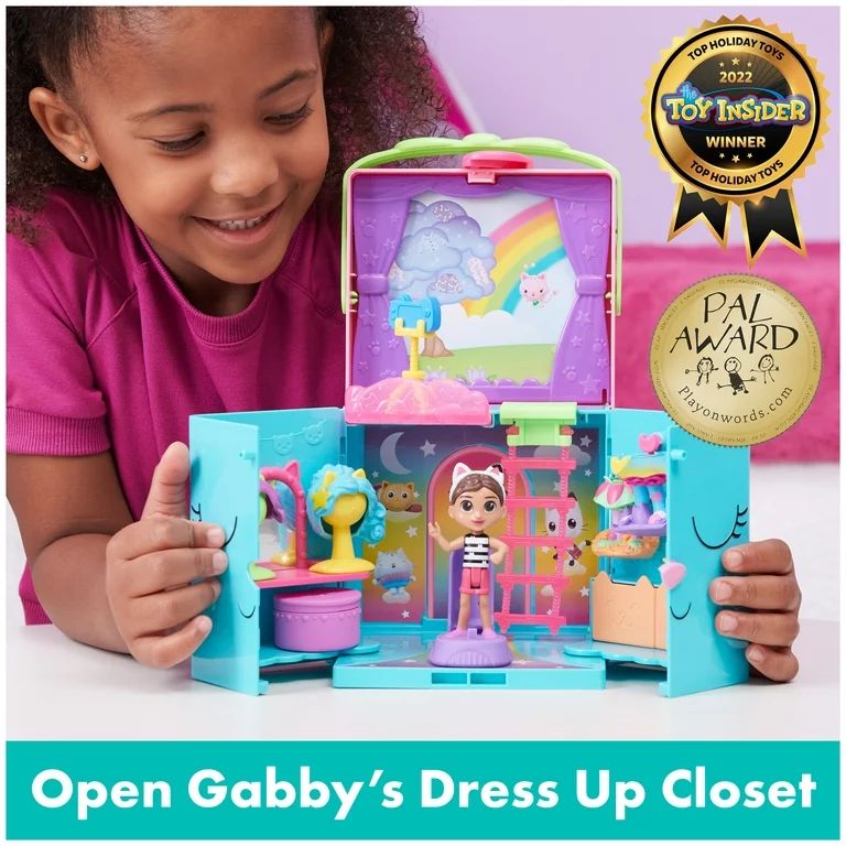 Gabby’s Dollhouse, Rainbow Closet Portable Playset with a Gabby Doll - Walmart.com | Walmart (US)