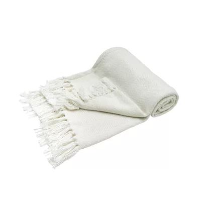 Anthonyville Cotton Throw Birch Lane™ Color: Soft White | Wayfair North America