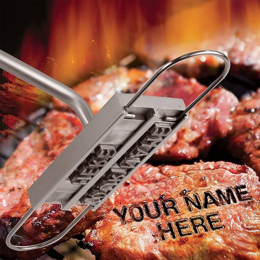 BBQ Branding Iron with Changeable Letters Personalized Meat Barbecue Steak Names Press Tool Outdo... | Amazon (US)
