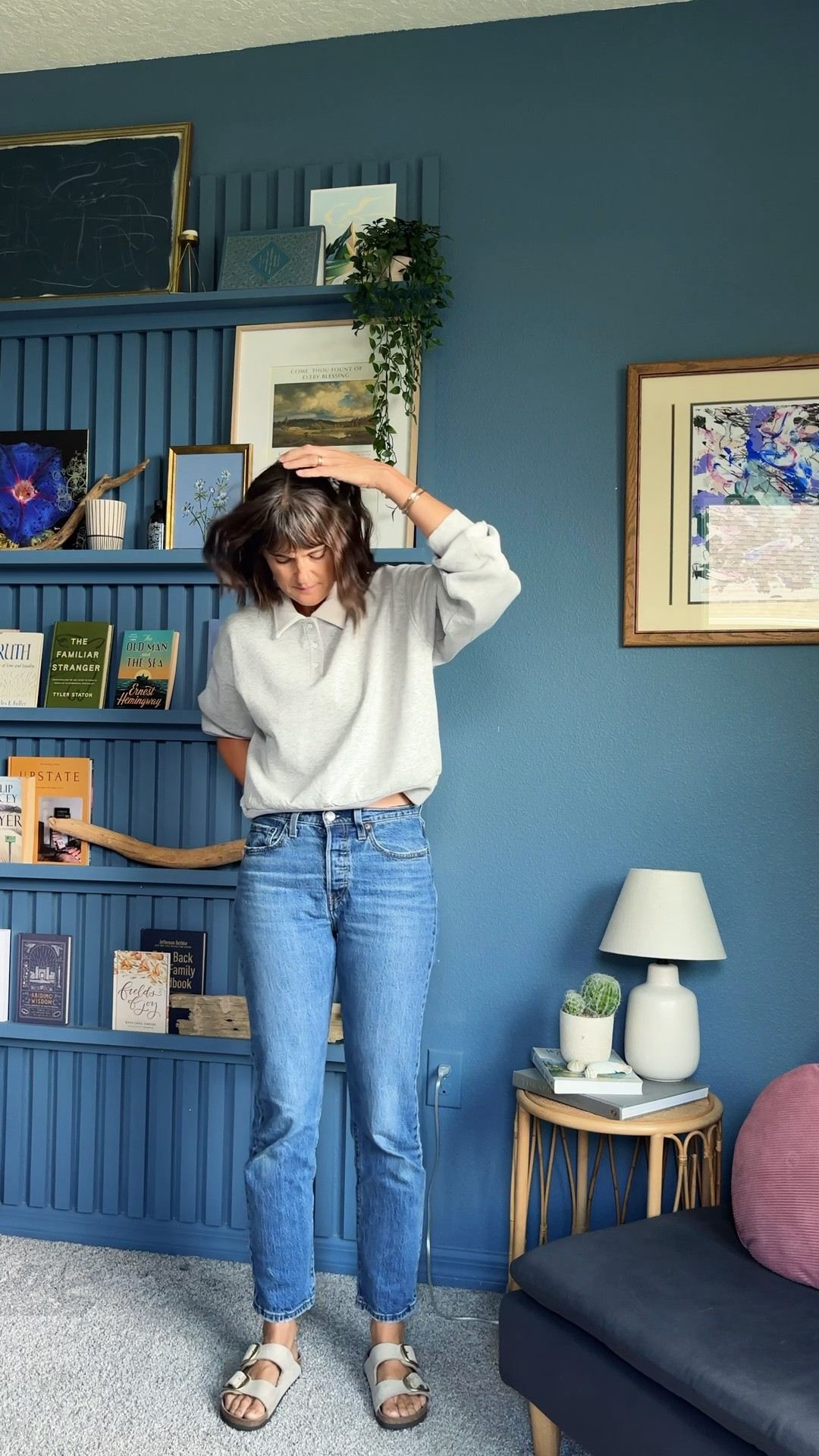 Medium: top
27: jeans

#LTKgrwm #LTKmomlife #LTKOver40