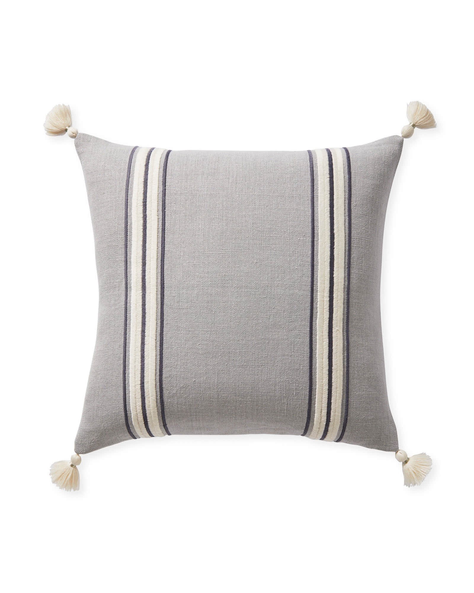 Addie Stripe Tassel Pillow Cover | Serena and Lily