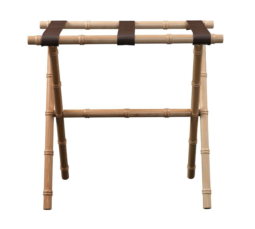 Bamboo Luggage Rack with Nylon Straps | Pottery Barn (US)