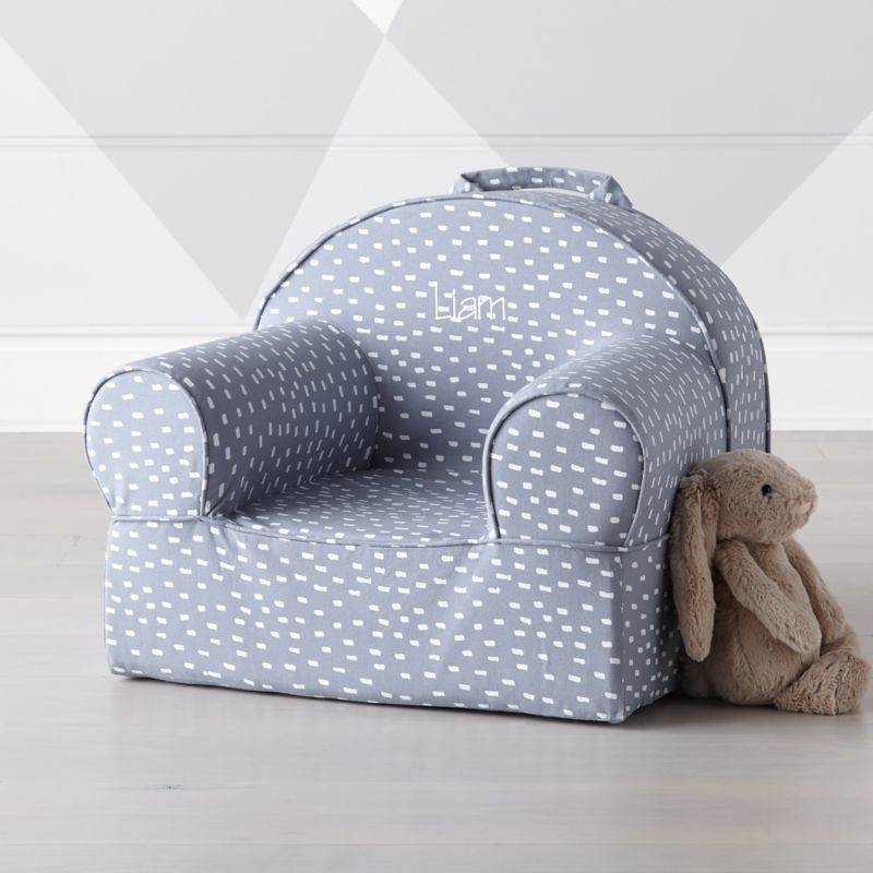 Small Blue Dash Nod Chair + Reviews | Crate and Barrel | Crate & Barrel