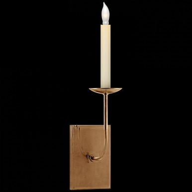 TT Wall Sconce, 1-Light, Hand-Rubbed Antique Brass, 18"H (SL 2860HAB 28UVN) | Lighting Reimagined