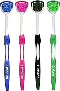 Orabrush Tongue Scraper, Tongue Cleaner Helps Fight Bad Breath, 4 Tongue Scrapers | Amazon (US)