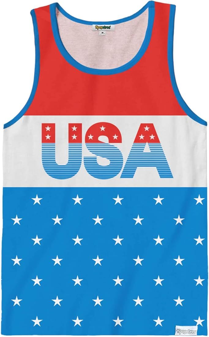 Tipsy Elves USA Tank Top for Men - Funny Patriotic American Men’s Tank Top Shirts for 4th of Ju... | Amazon (US)