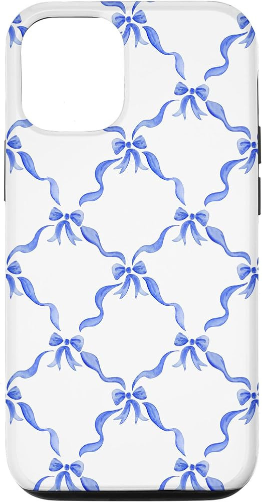 iPhone 13 Coquette Aesthetic Blue Bow Grandmillennial Royalcore Pretty Case | Amazon (US)