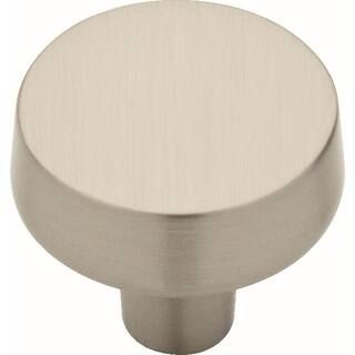 Soft Modern 1-3/8 in. (38 mm) Satin Nickel Round Cabinet Knob | The Home Depot