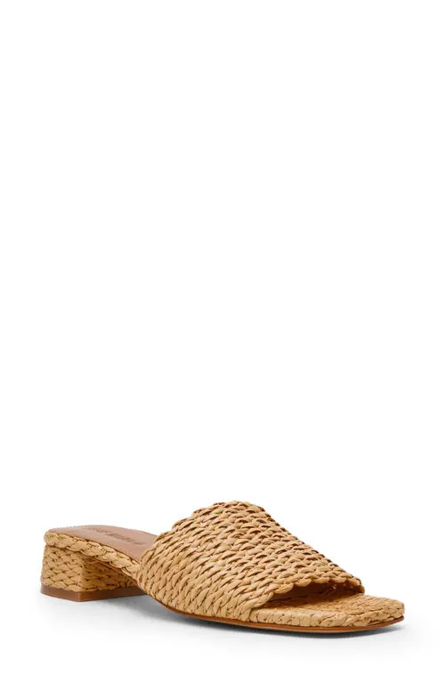 Steve Madden Montgomery Block Heel Sandal in Raffia at Nordstrom, Size 7 | Nordstrom
