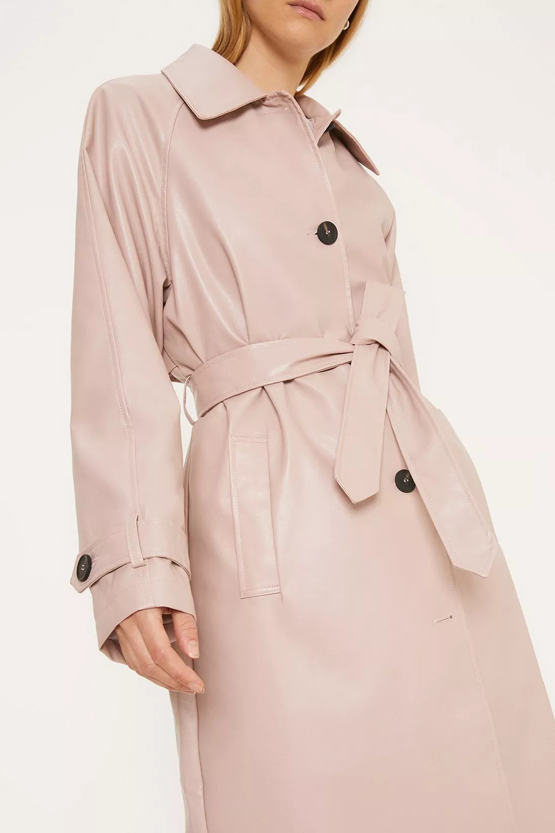 Classic Longline Faux Leather Trench Coat | Oasis UK & IE