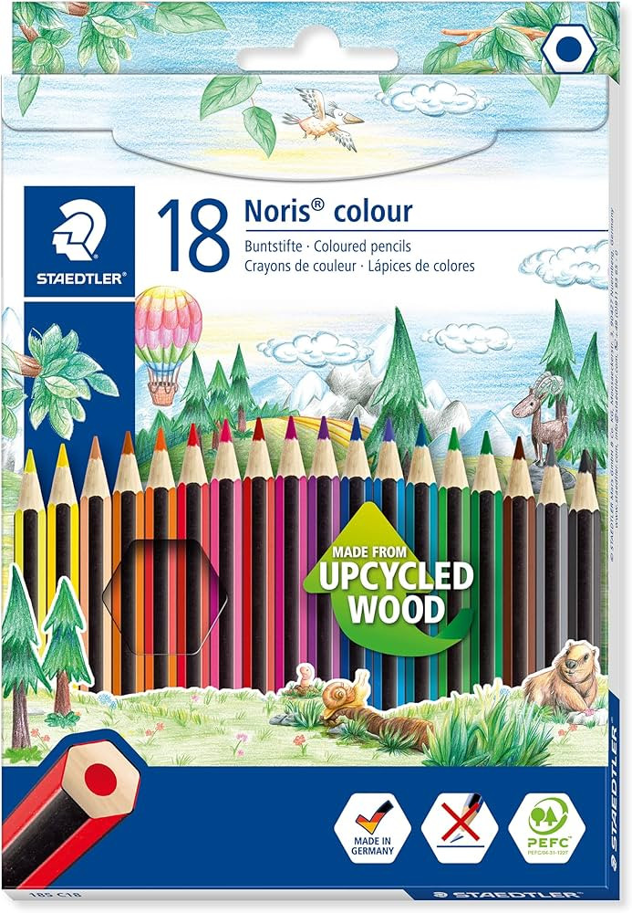 STAEDTLER 185 C18 Noris Colour Coloured Pencils (Increased Breaking Strength, Hexagonal Shape, At... | Amazon (DE)