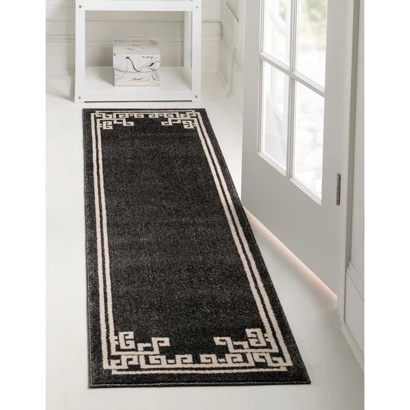 Barreto Geometric Black/Beige Area Rug | Wayfair North America