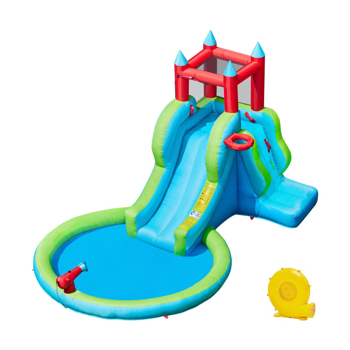 Yaheetech Inflatable Water Slide Pool Slide, Cyan | Target
