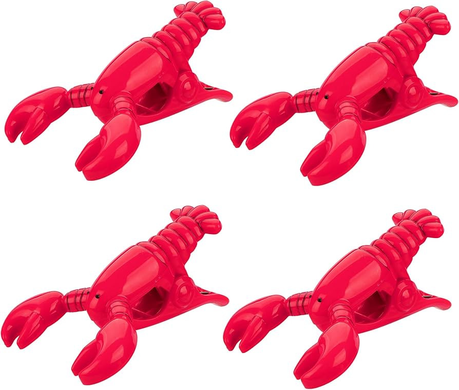 Beach Towel Clips for Beach Chairs, Lobster Beach Chair Clips for Towels, Clothes Pins Plastic Cl... | Amazon (US)