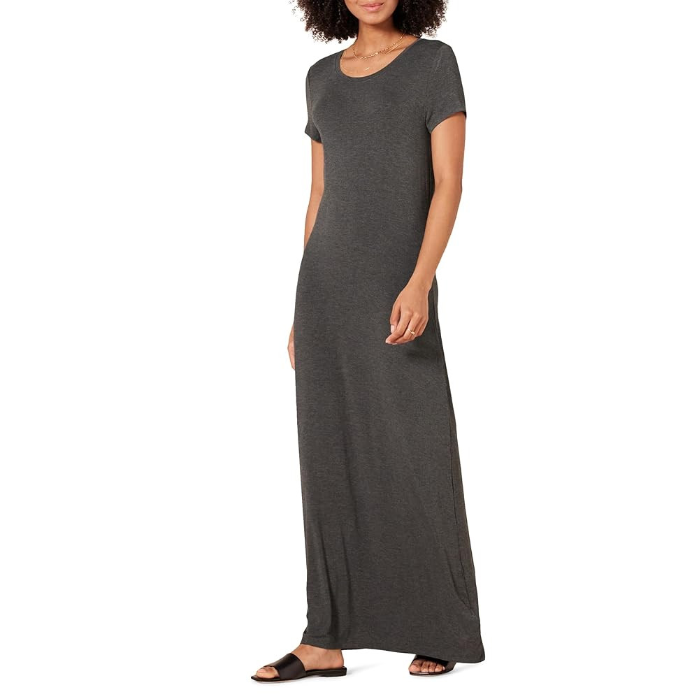 Amazon Essentials Women's Short-Sleeve Maxi Dress, Flowy | Amazon (US)