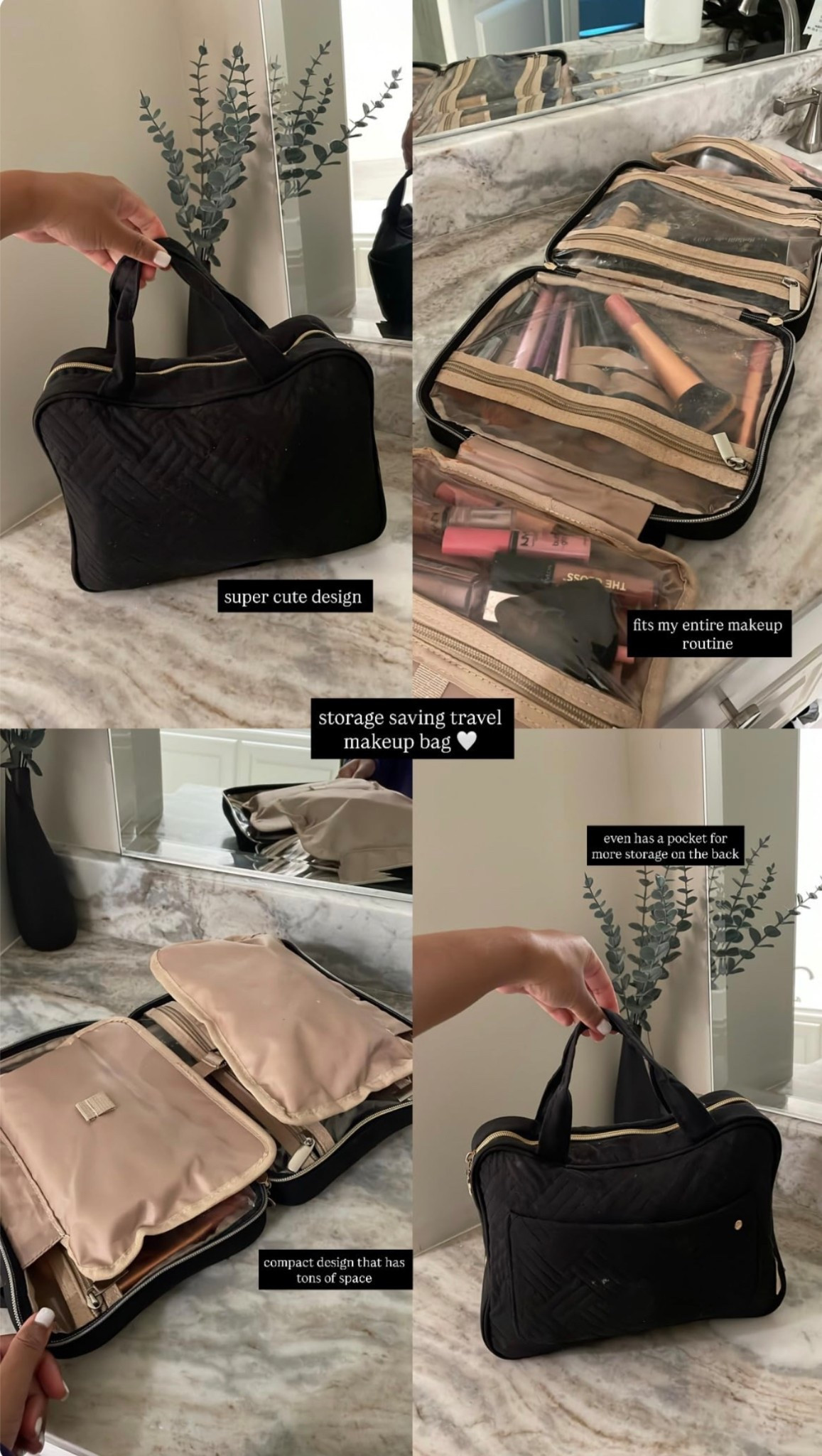 This travel makeup bag has so much space and it’s super cute! 🥰 I’ve had it since 2022.

#ltktravel #ltkfinds #ltkmusthaves #traveltoiletrybag #makeuporganizer #cosmeticbag #travelessentials #carryonessentials #organizationmusthave #amazonfinds #travelorganization #beautytravel #packingessentials #weekendtravel #organizedlife #everydayessentials

#LTKgrwm #LTKBeauty #LTKTravel
