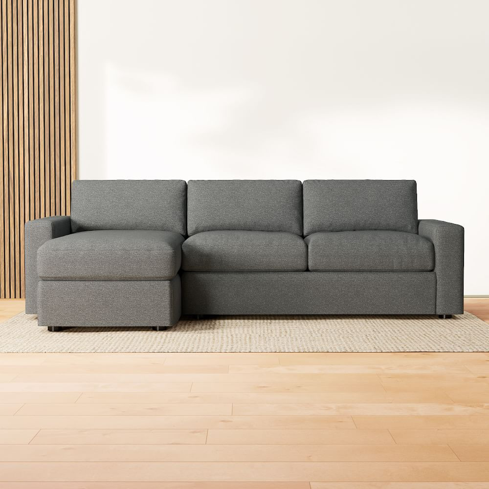 Urban 2-Piece Sleeper Sectional w/ Storage Chaise (111") | West Elm (US)