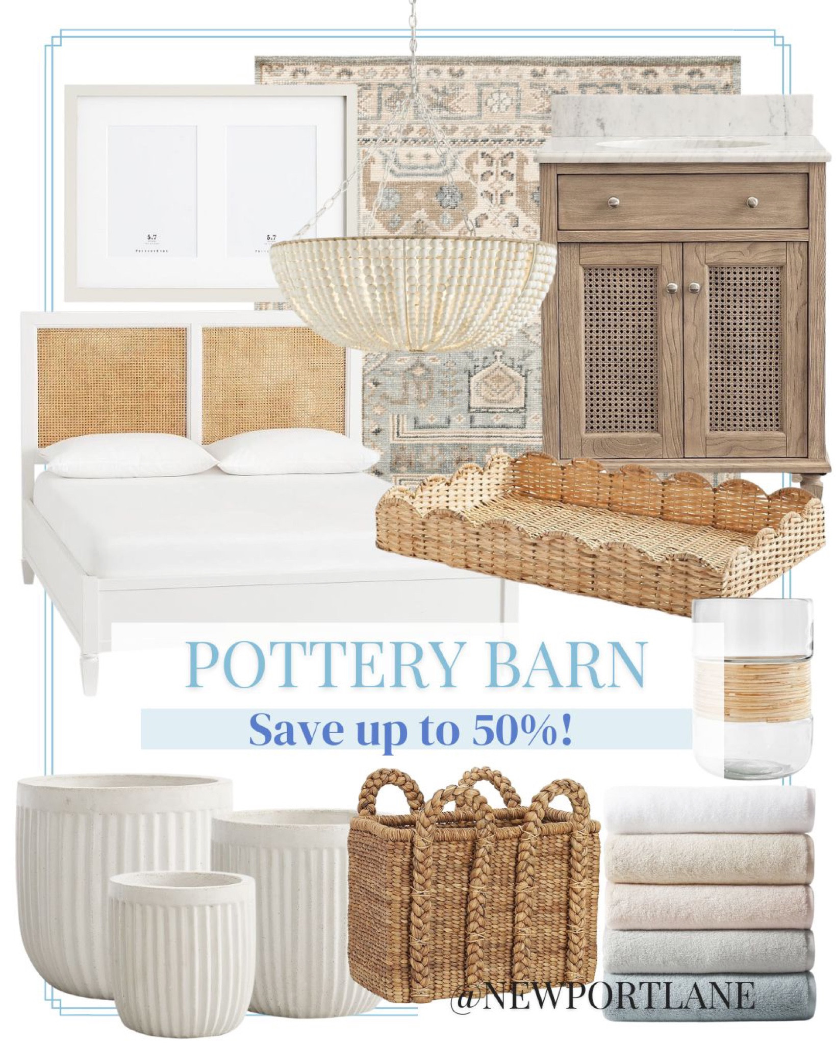 Coastal home decor, coastal decor, white bed, cane bed, vanity, scalloped tray, seagrass basket, hyacinth basket, white planter, fluted planter, white frame, area rug, kitchen rug, family room rug, beaded chandelier



#LTKhome #LTKunder100 #LTKsalealert