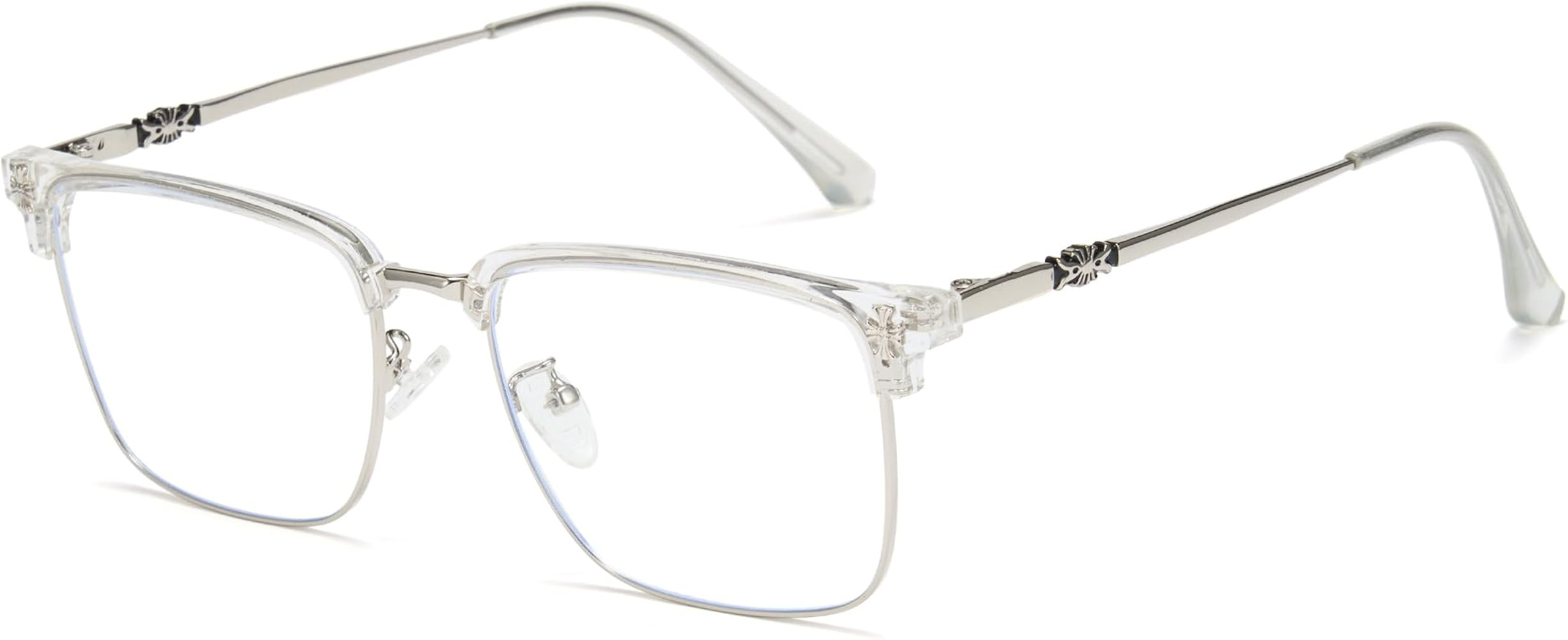 Cyxus Retro Blue Light Glasses Men - Square TR90 Metal Blowline Frame Stylish Trendy for Computer... | Amazon (US)