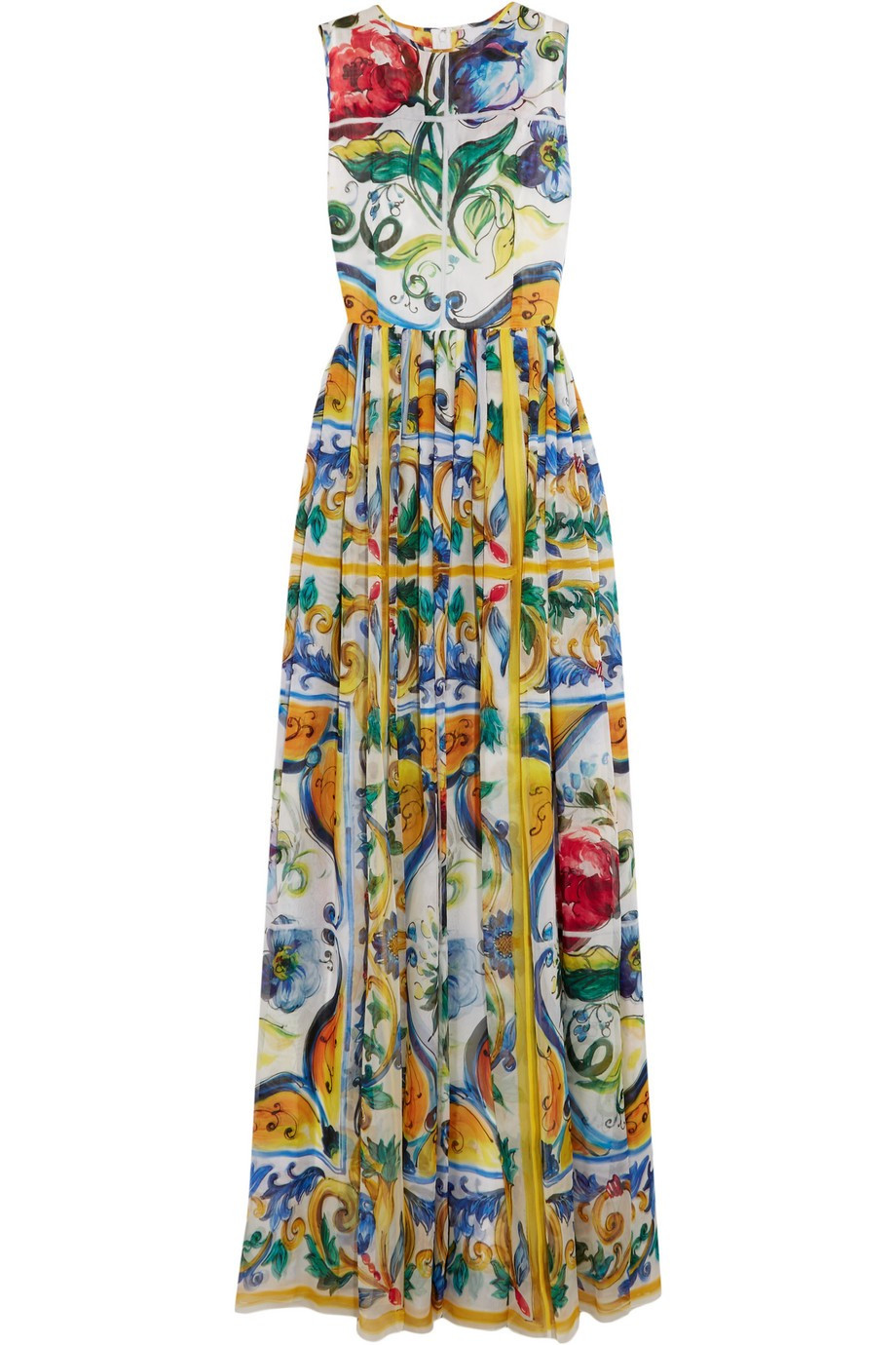 Printed silk gown | The Outnet Global
