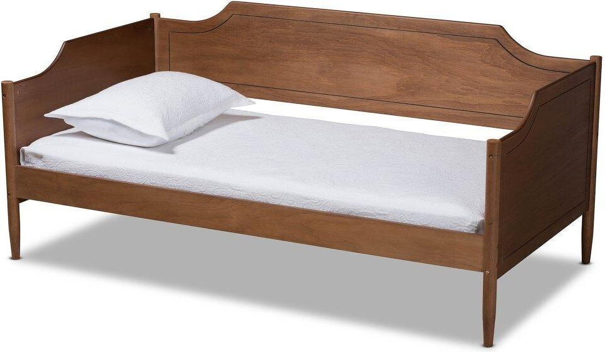 Alya Classic Traditional Farmhouse Walnut Brown Finished Wood Twin Size Daybed | 1stopbedrooms