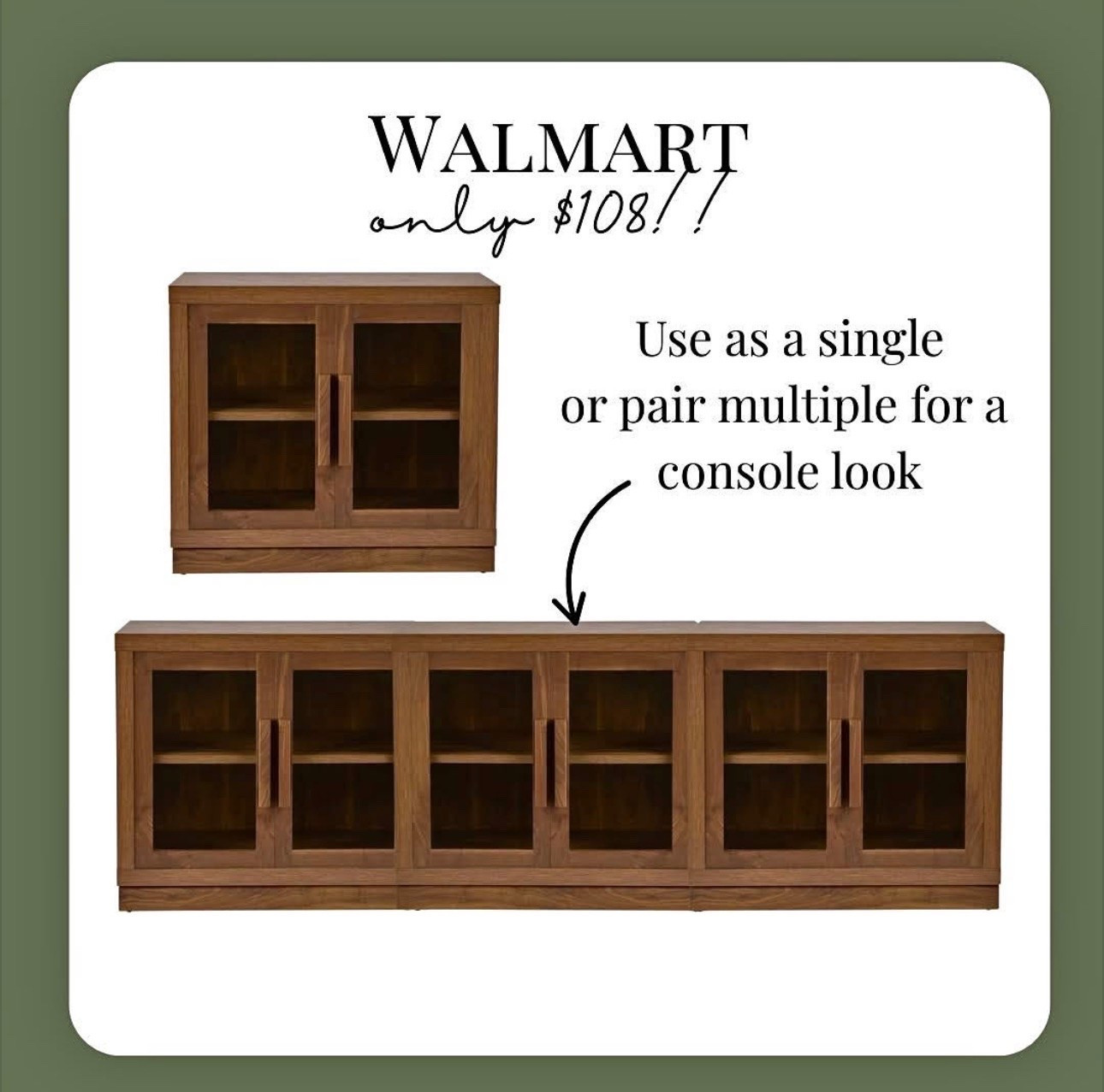 High end look for less!! Only $108!! Can use as a single, or pair multiple together as a console! Online Only! 

Shop now

#LTKSaleAlert #LTKHome #LTKSeasonal