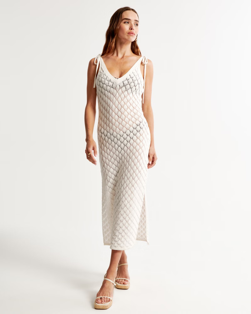 Crochet Midi Dress Coverup | Abercrombie & Fitch (US)