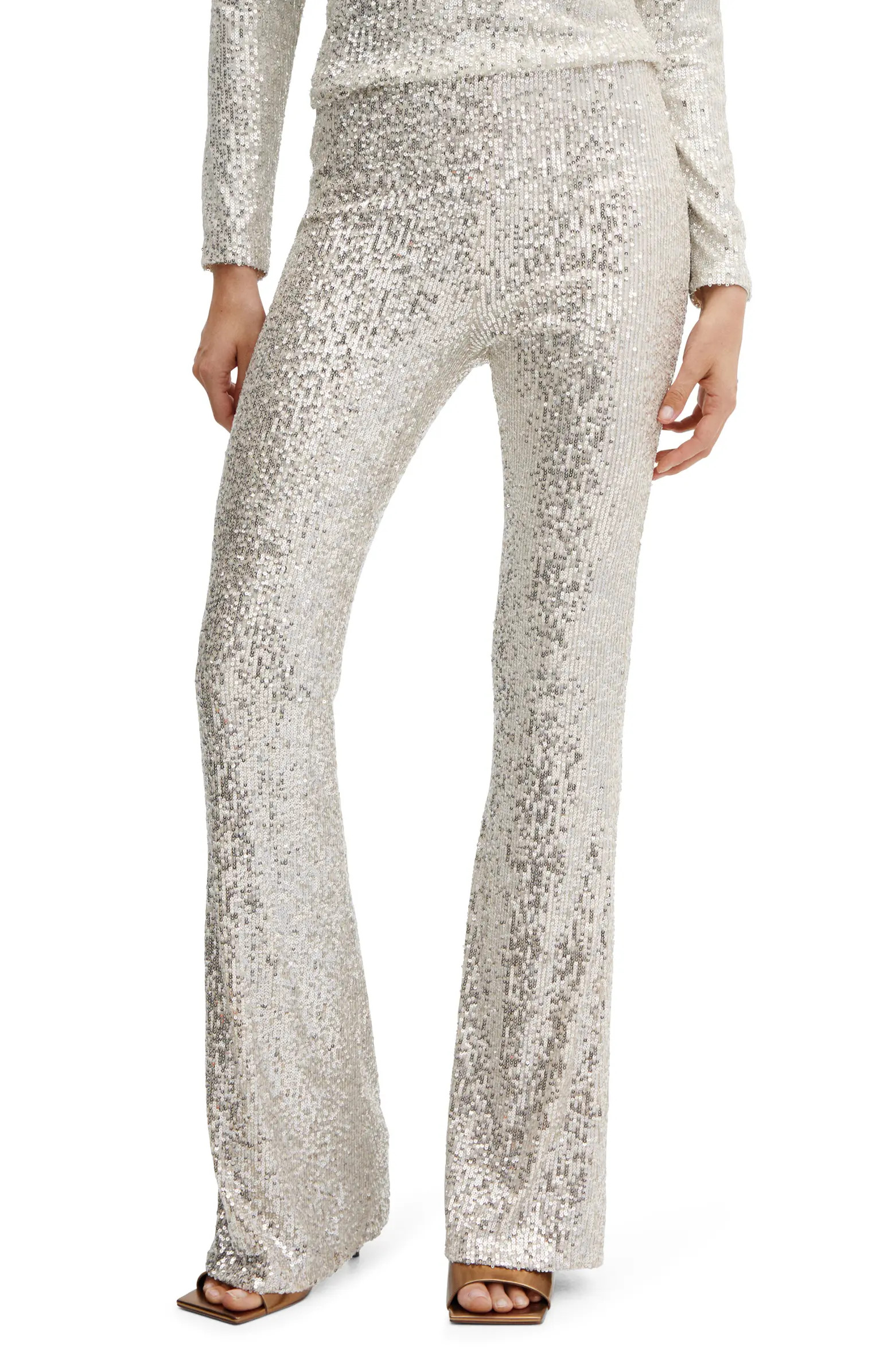 Sequin Flare Leg Pants | Nordstrom