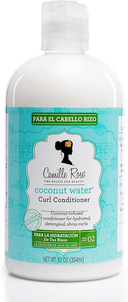 Camille Rose Coconut Water Conditioner | 12 oz | Natural Coconut Oil, Rosemary Oil, Castor Oil | Amazon (US)