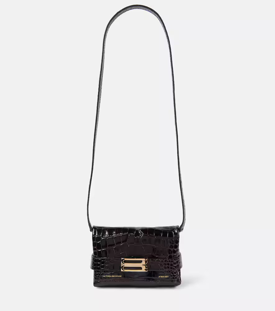 Victoria Beckham Mini croc-effect leather clutch | Mytheresa (UK)
