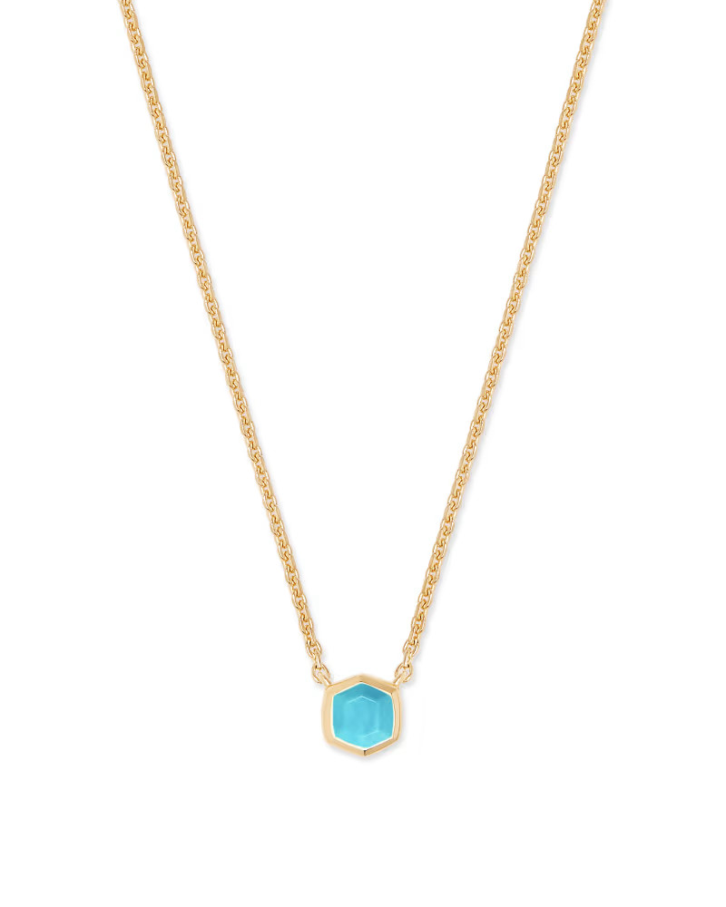 Davie 18K Gold Vermeil Pendant Necklace in Genuine Turquoise | Kendra Scott