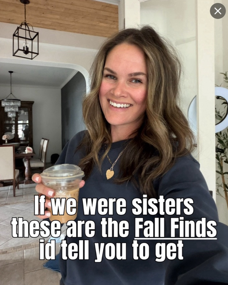 If we were sisters, these are the fall finds I’d text you about immediately 🤎🍂LIKE and comment “FALL FINDS” for deets. Think fall outfits, everyday staples, accessories, beauty + home finds from Walmart, Target, Amazon and more. #FallFinds #AffordableFashion #FallOutfits #FallStyle

#LTKSaleAlert #LTKootd #LTKOver40