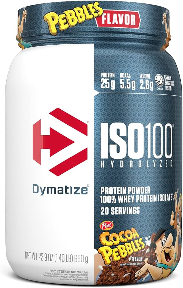 Dymatize ISO100 Hydrolyzed Protein Powder, 100% Whey Isolate Protein, 25g of Protein, 5.5g BCAAs,... | Amazon (US)