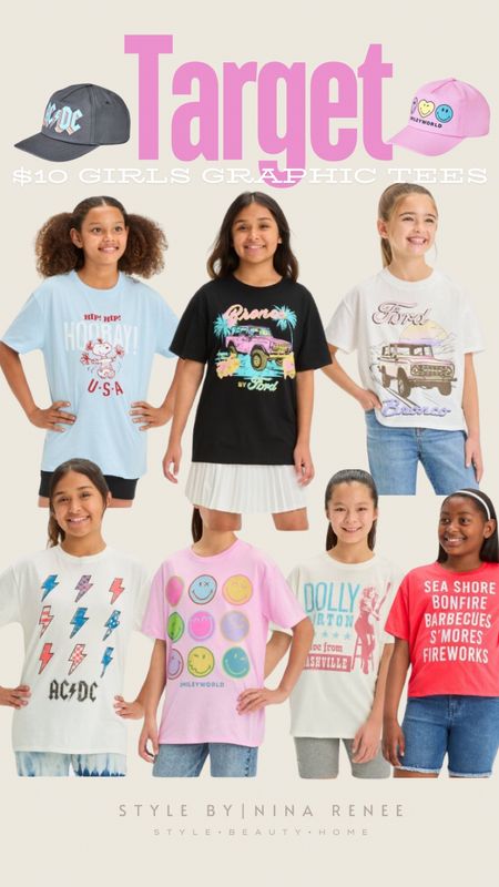 Ok I want them all for my girls! The cutest $10 Graphic Tees from Target! Use curb side pick up for easy shopping! #target #targetfashion #targetgirlsfashion

#LTKKids #LTKStyleTip