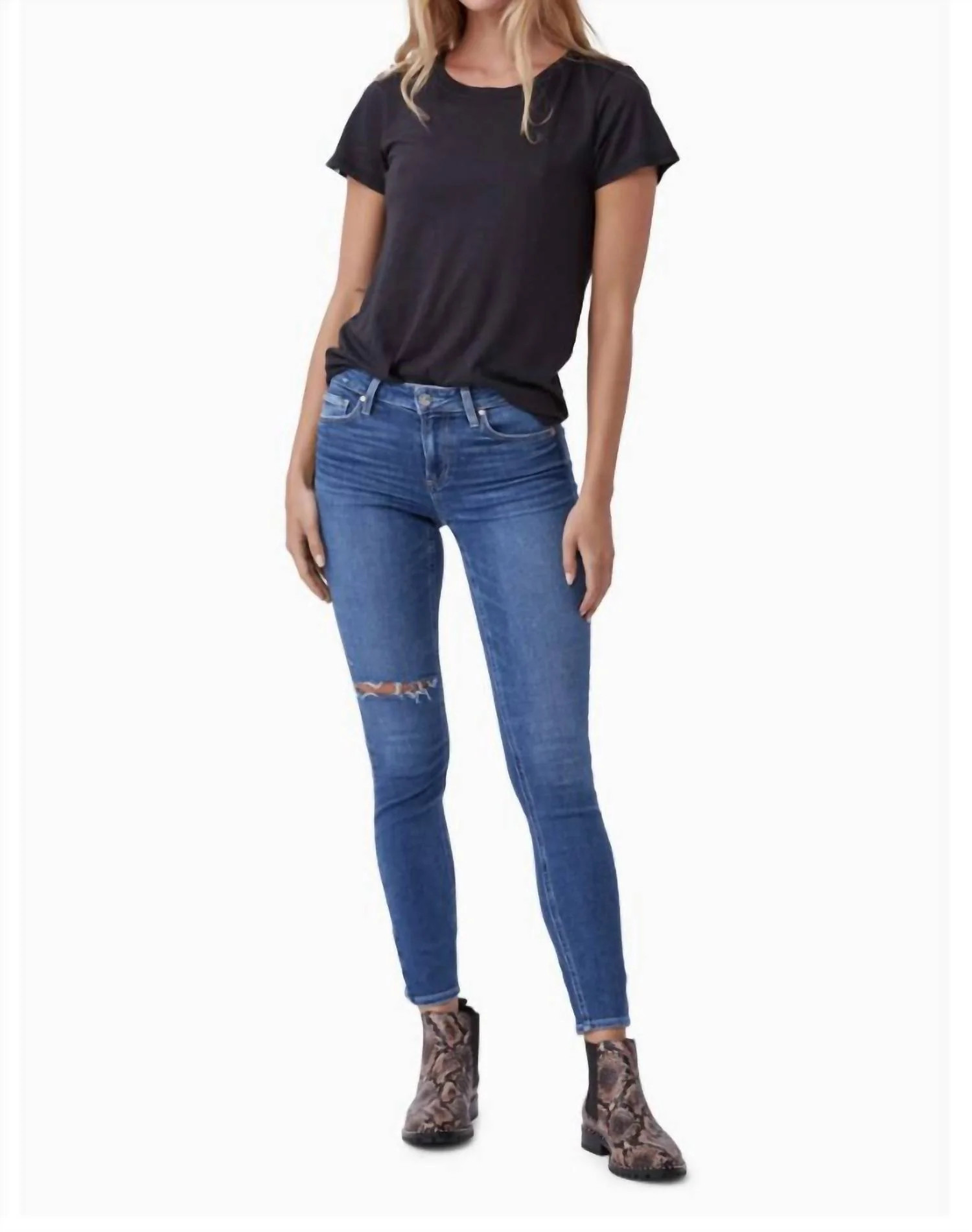 Verdugo Ripped Ankle Skinny Jeans In Roadhouse Destructed | Shop Simon