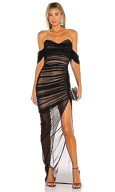 Nookie Dita Mesh Gown in Black from Revolve.com | Revolve Clothing (Global)