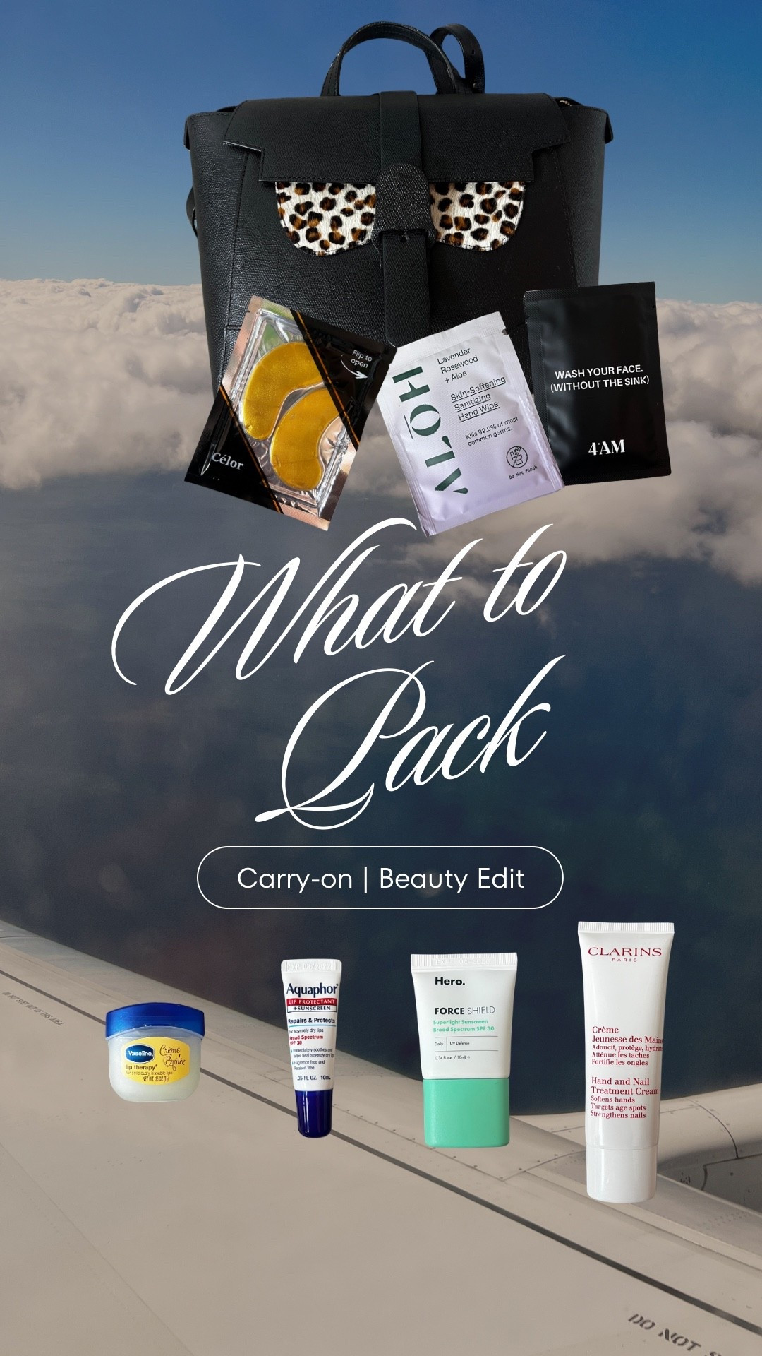 What to pack in your personal item for a long haul flight. 
Vaseline, moisturizer, Alōh, face wipes. 

#LTKFindsUnder50 #LTKBeauty #LTKTravel
